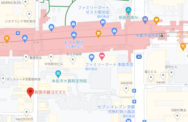 民族楽器コイズミ Google Map