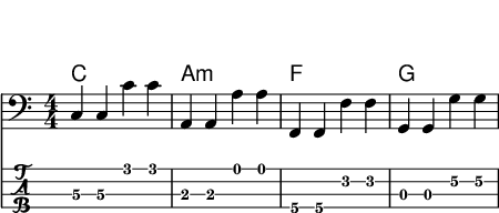 彈奏根音和八度音的低音聲線 (使用大阮)