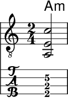 中阮 Am 和弦