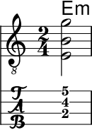 中阮 Em 和弦